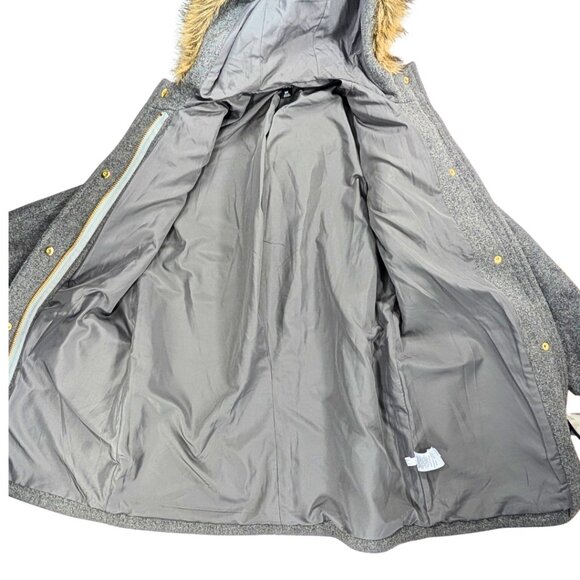 J.Crew Mercantile 00 Heathered Gray Vail Park Wool Blend Hooded Winter Coat - Picture 8 of 9